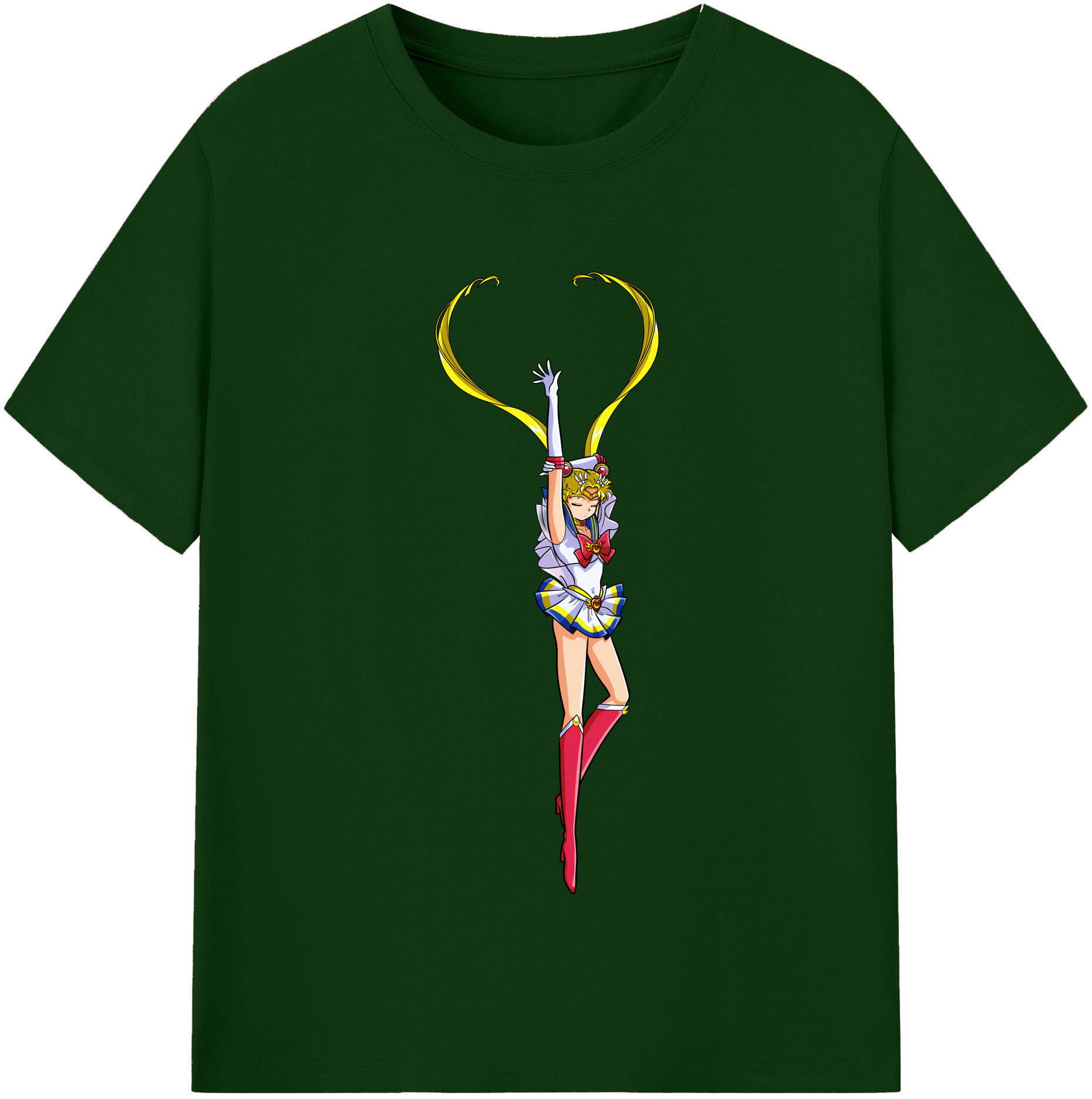 （画像用） 美少女戦士セーラームーン 月野 うさぎ つきの うさぎ Sailor Moon Tsukino Usagi 綿100％半袖Tシャツ（フロントプリント）